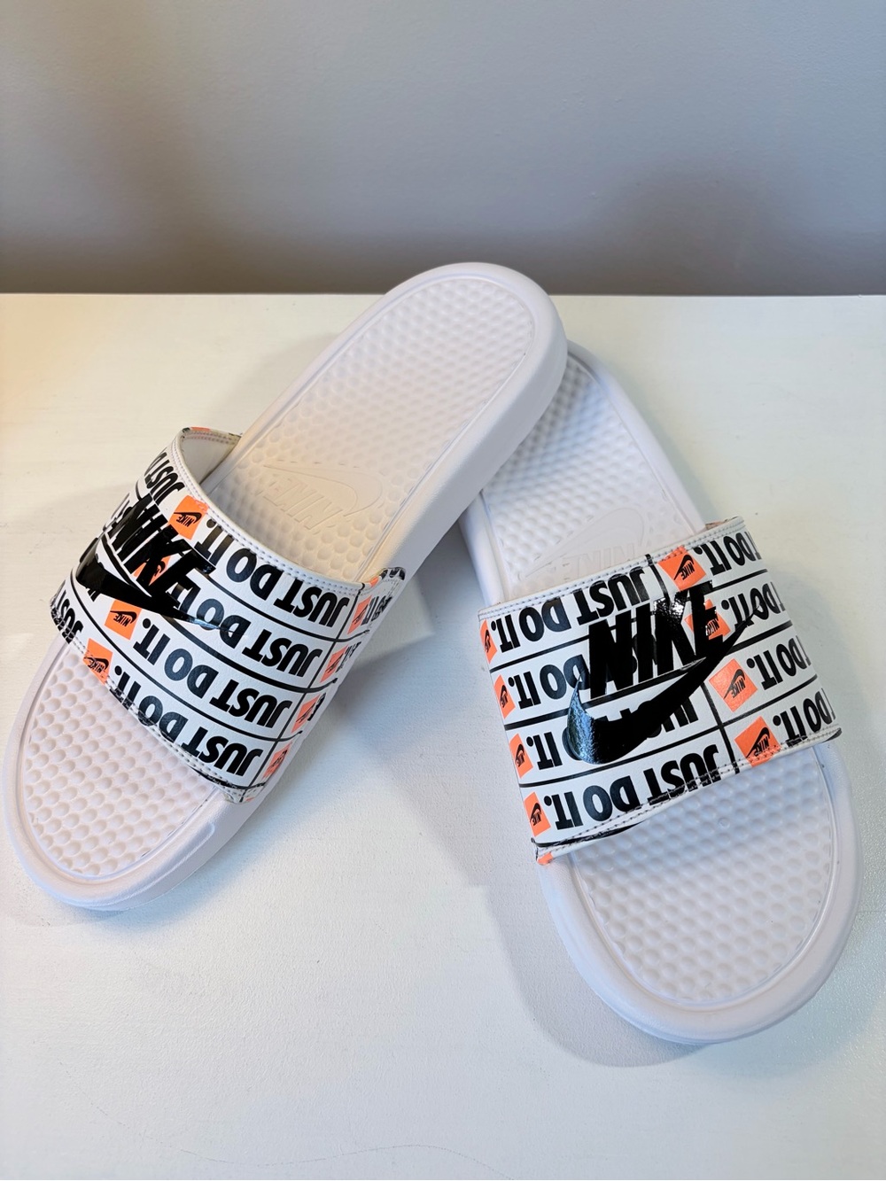 Nike Benassi JDI Slide Sandals Just Do It Print Men 11